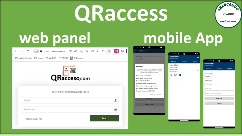 QRaccess: earlier web panel and mobile app